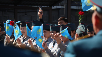 Осенний призыв-2025: 35 призывников из Шымкента начали военную службу